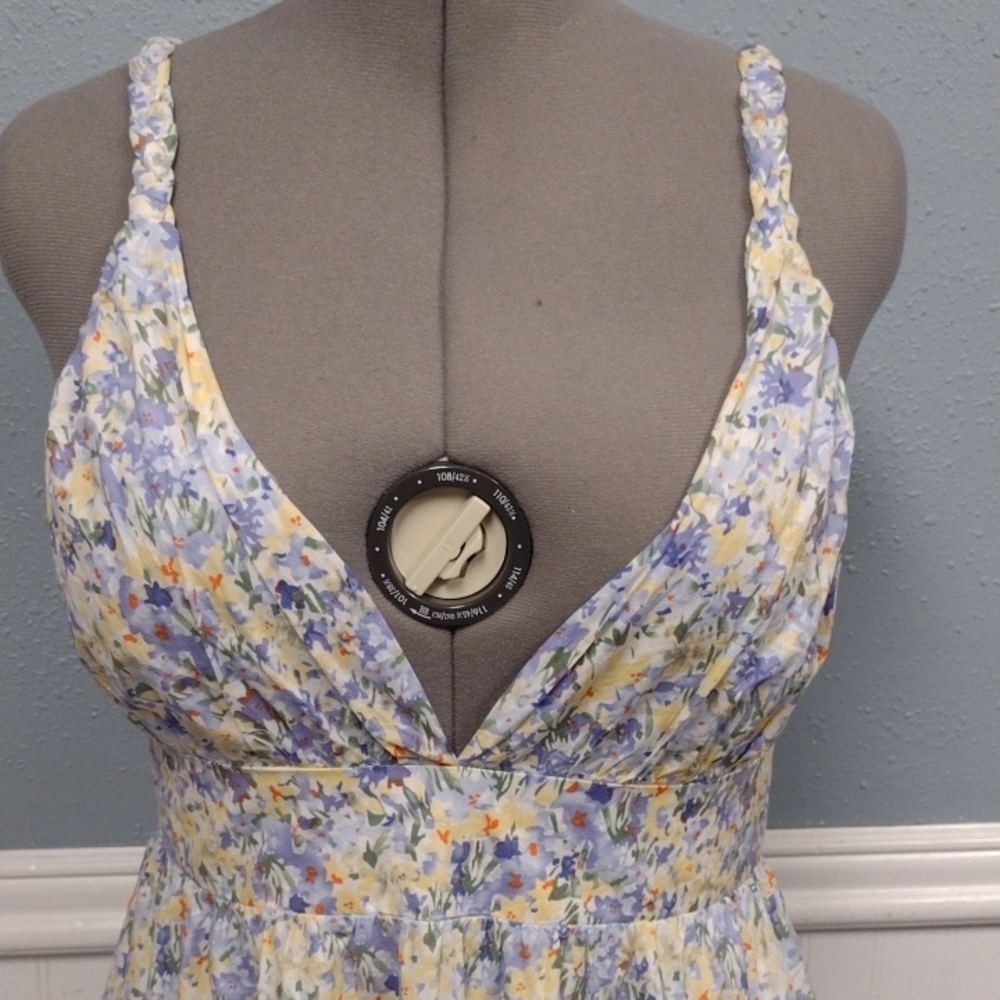 NEW Lulu's Blue and White Ruffled Tiered Maxi Dress - Picture 3 of 16